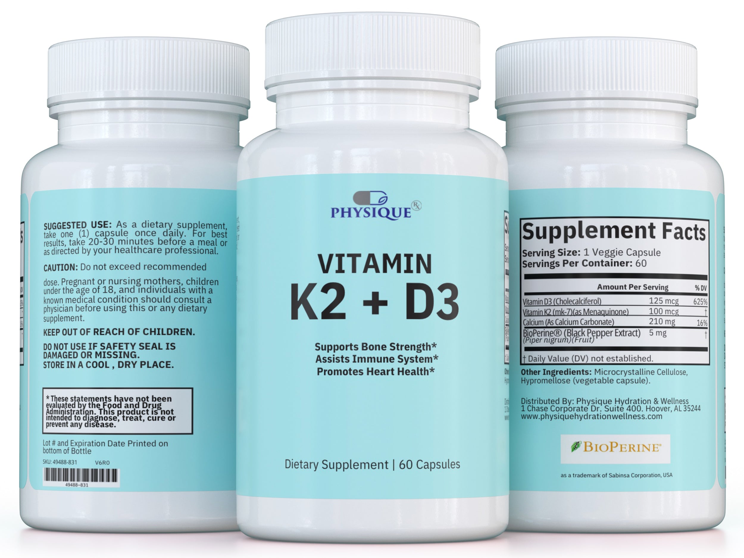 Vitamin D3 + K2